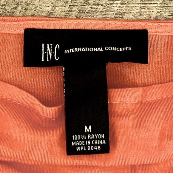 🌺 INC International Concepts Striped Sequin Tie-Dye Lightweight Blouse Size M - Picture 6 of 8